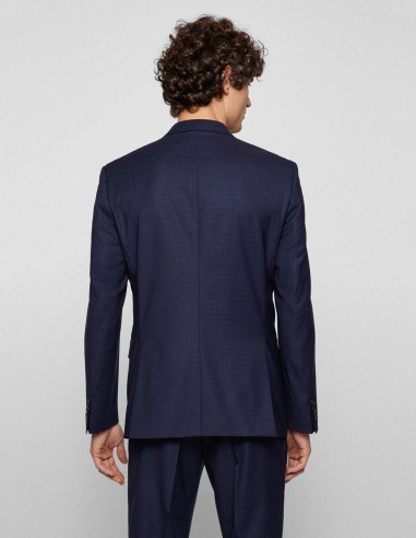 SLIM FIT JACKET IN CHECKED STRETCH WOOL