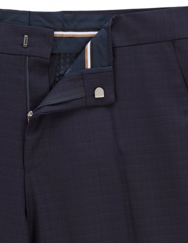 CHECKED SLIM-FIT TROUSERS