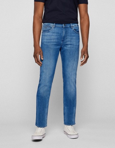 SLIM FIT JEANS IN CASHMERE TOUCH DENIM