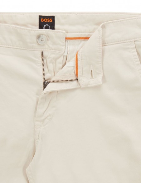 SLIM FIT TROUSERS IN STRETCH COTTON SATIN