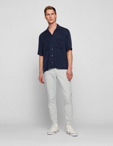 TAPERED-FIT TROUSERS WITH STRETCH