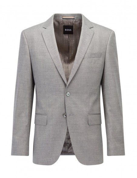 SLIM-FIT JACKET IN MELANGE STRETCH CLOTH