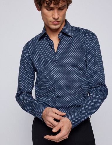 ΠΟΥΚΑΜΙΣΟ ΜΕ ΣΧΕΔΙΑ SLIM FIT