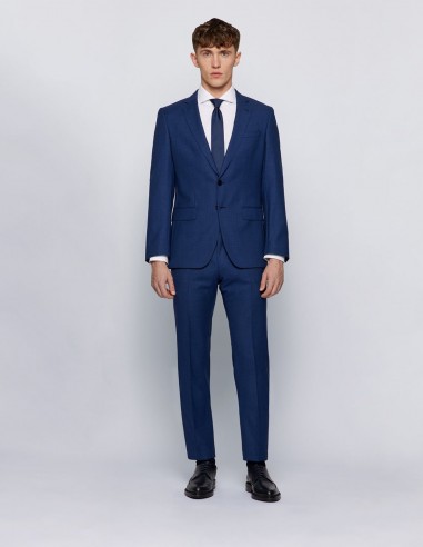SLIM FIT SUIT IN MICRO-PATTERNED...