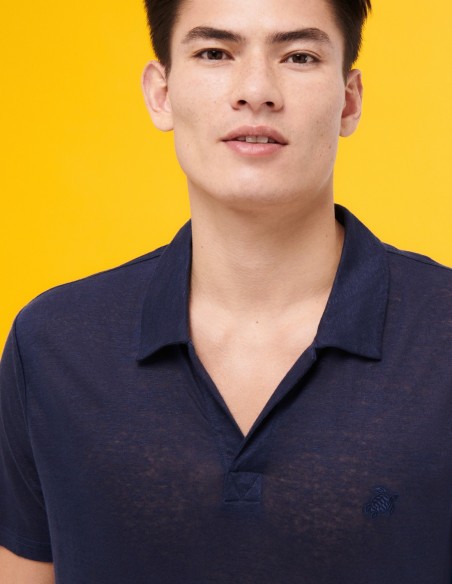 LINEN POLO SHIRT