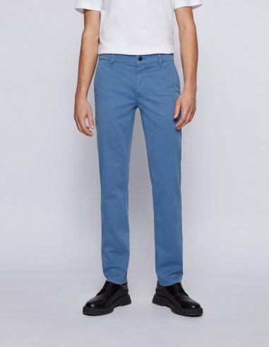 SLIM FIT CASUAL CHINOS IN BRUSHED STRETCH COTTON