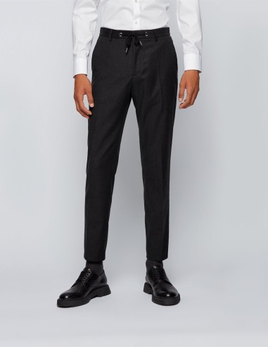 SLIM-FIT TROUSERS IN STRETCH-WOOL...