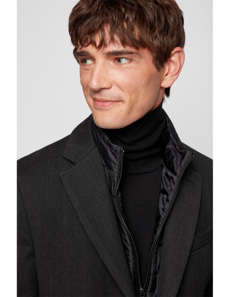 SLIM-FIT COAT WITH DETACHABLE INNER