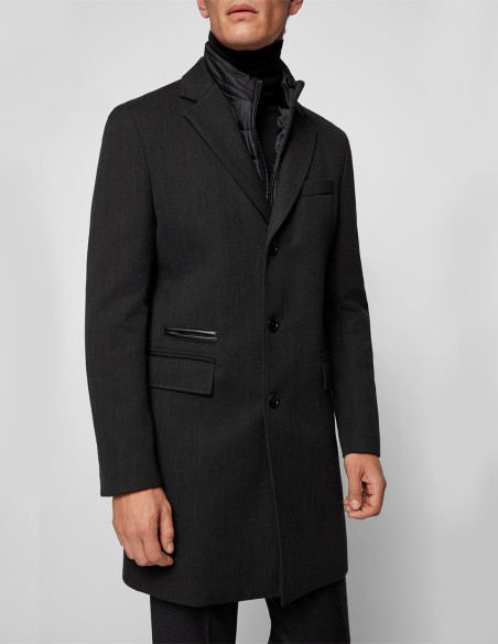 SLIM-FIT COAT WITH DETACHABLE INNER
