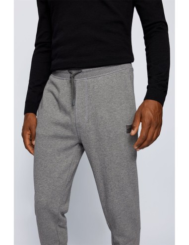 COTTON-TERRY JOG PANTS WITH LOGO PATCH