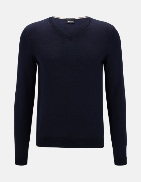V-NECK SLIM FIT SWEATER IN VIRGIN WOOL