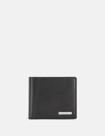 LEATHER WALLET IN SILVER...