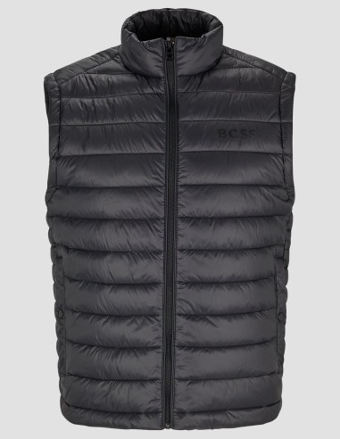 PACKABLE DOWN GILET WITH TONAL LOGO
