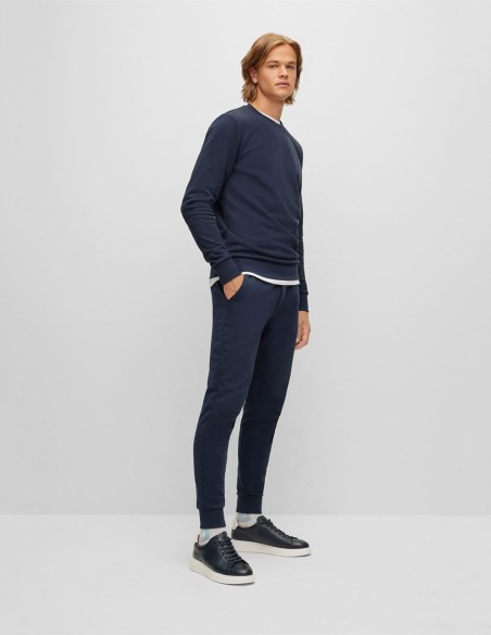 COTTON TRACKSUIT PANTS WITH RUBBER PRINT LOGO