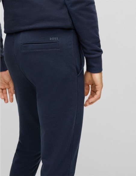 COTTON TRACKSUIT PANTS WITH RUBBER PRINT LOGO