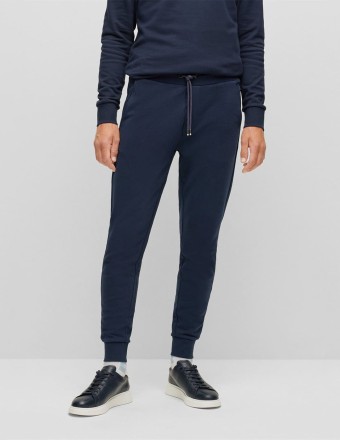 COTTON TRACKSUIT PANTS WITH...