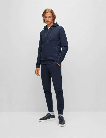 COTTON HOODED SWEATSHIRT CARDIGAN