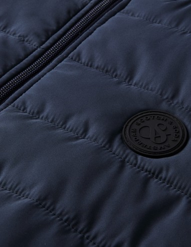 PADDED JACKET WITH KNITTED DETAILS