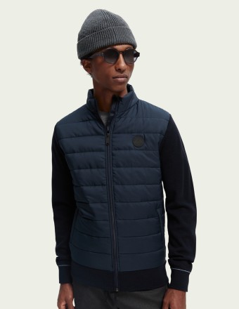 PADDED JACKET WITH KNITTED...