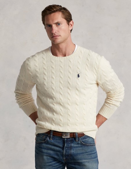CABLE-KNIT WOOL-CASHMERE JUMPER