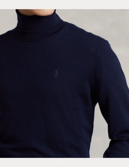 WASHABLE WOOL ROLL NECK JUMPER