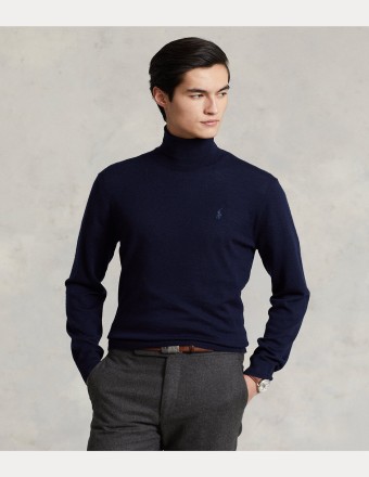WASHABLE WOOL ROLL NECK JUMPER