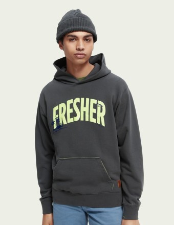 FLUO FRESHER GRAPHIC HOODED...