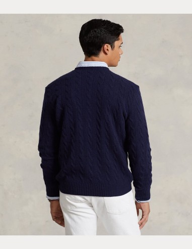 CABLE-KNIT WOOL-CASHMERE SWEATER