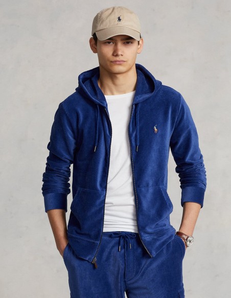 KNIT CORDUROY FULL-ZIP HOODIE