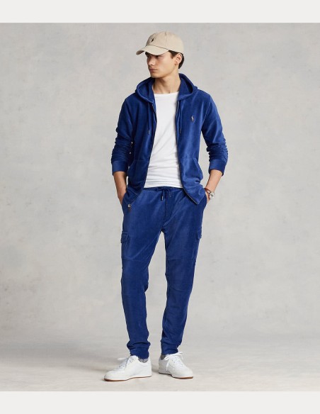 KNIT CORDUROY FULL-ZIP HOODIE