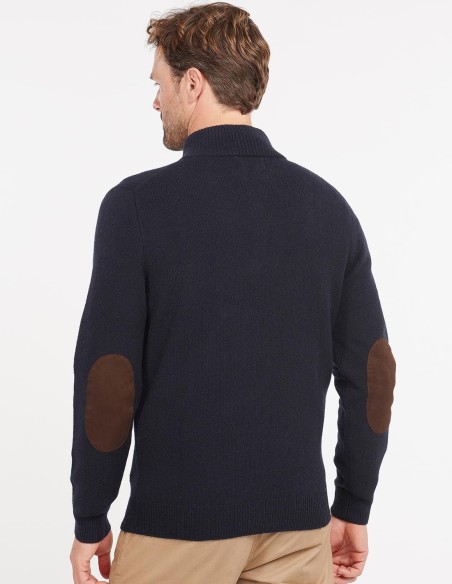 PATCH HALF ZIP SWEATER
