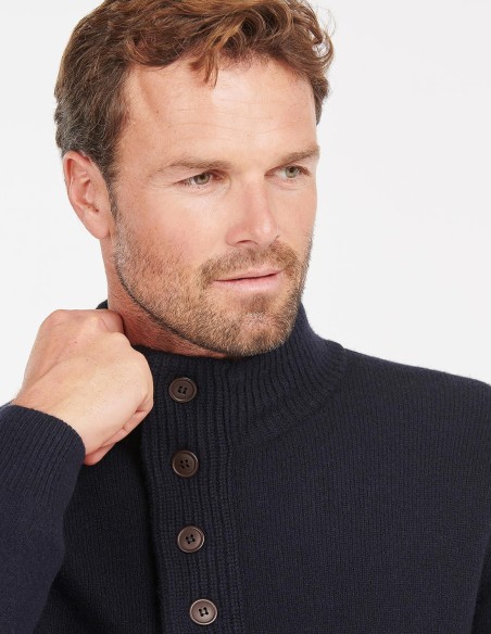 PATCH HALF ZIP SWEATER