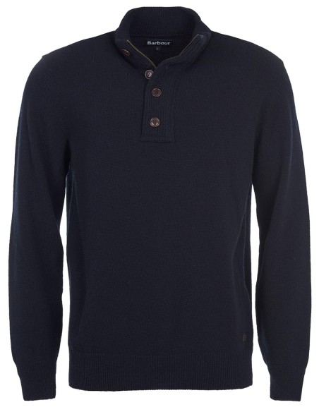 PATCH HALF ZIP SWEATER