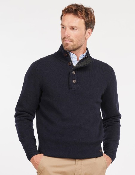 PATCH HALF ZIP SWEATER