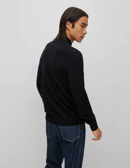 ZIP-NECK WOOL SWEATER