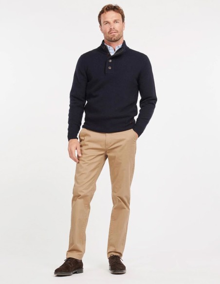 PATCH HALF ZIP SWEATER