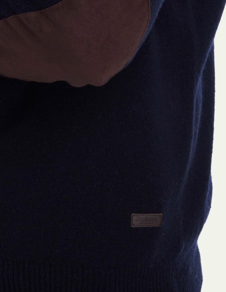 PATCH HALF ZIP SWEATER