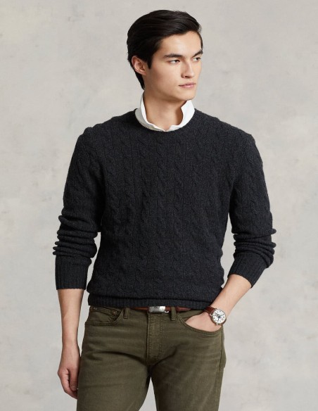CABLE-KNIT WOOL-CASHMERE JUMPER
