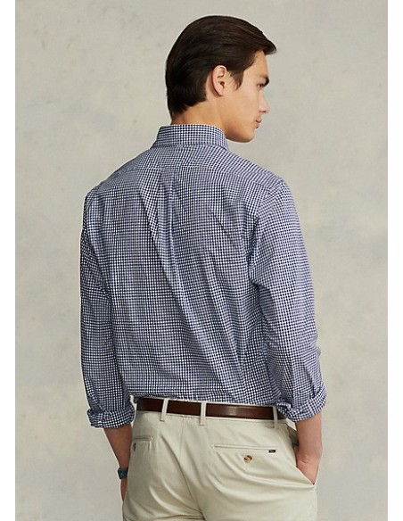 CUSTOM FIT GINGHAM STRETCH SHIRT