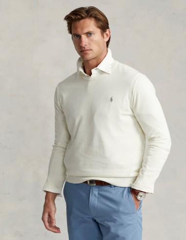 COTTON-CASHMERE CREWNECK JUMPER