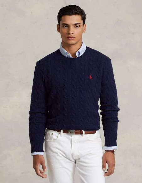 CABLE-KNIT WOOL-CASHMERE JUMPER
