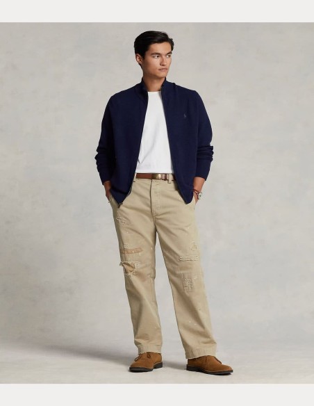 WASHABLE WOOL FULL-ZIP SWEATER