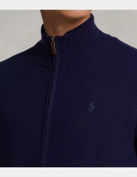 WASHABLE WOOL FULL-ZIP SWEATER