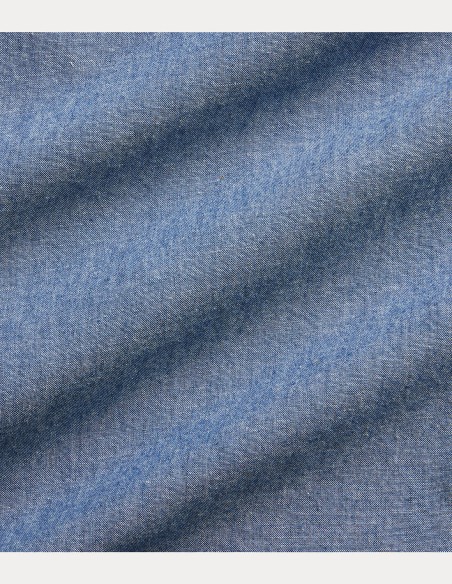 CUSTOM FIT INDIGO CHAMBRAY SHIRT