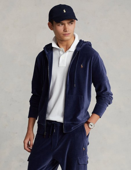 KNIT CORDUROY FULL-ZIP HOODIE