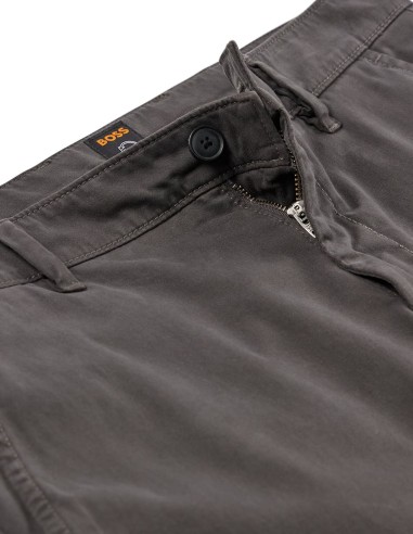 SLIM FIT TROUSERS IN COTTON SATIN