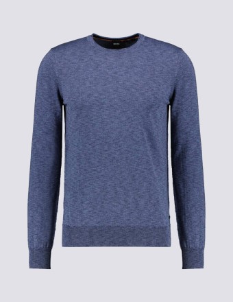 KNITTED COTTON SWEATER SLIM...