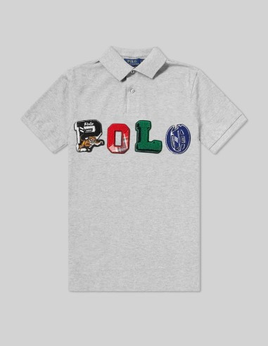 POLO SHIRT WITH COLORFUL LOGO