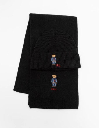 POLO BEAR BEANIE & SCARF SET