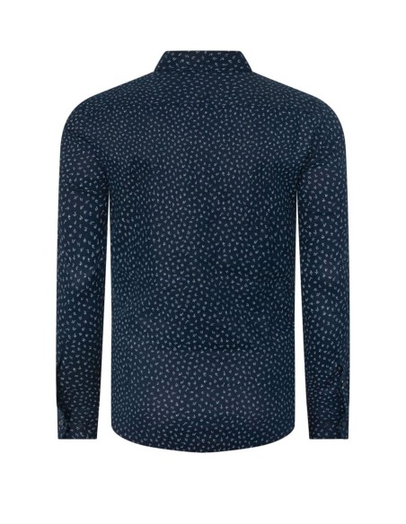 SLIM-FIT PRINTED LINEN SHIRT